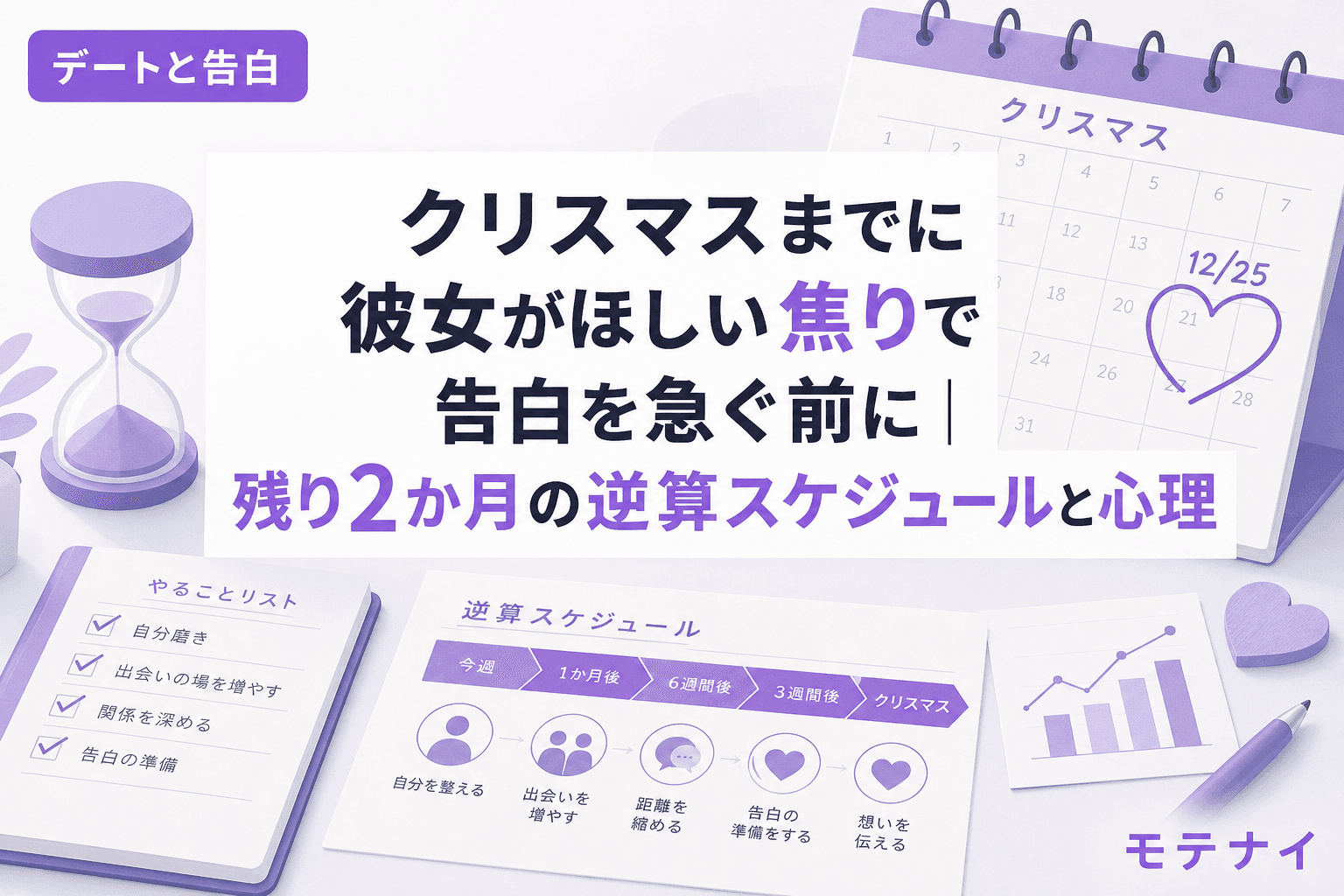 クリスマスまでに彼女がほしい焦りで告白を急ぐ前に|残り2か月の逆算スケジュールと心理