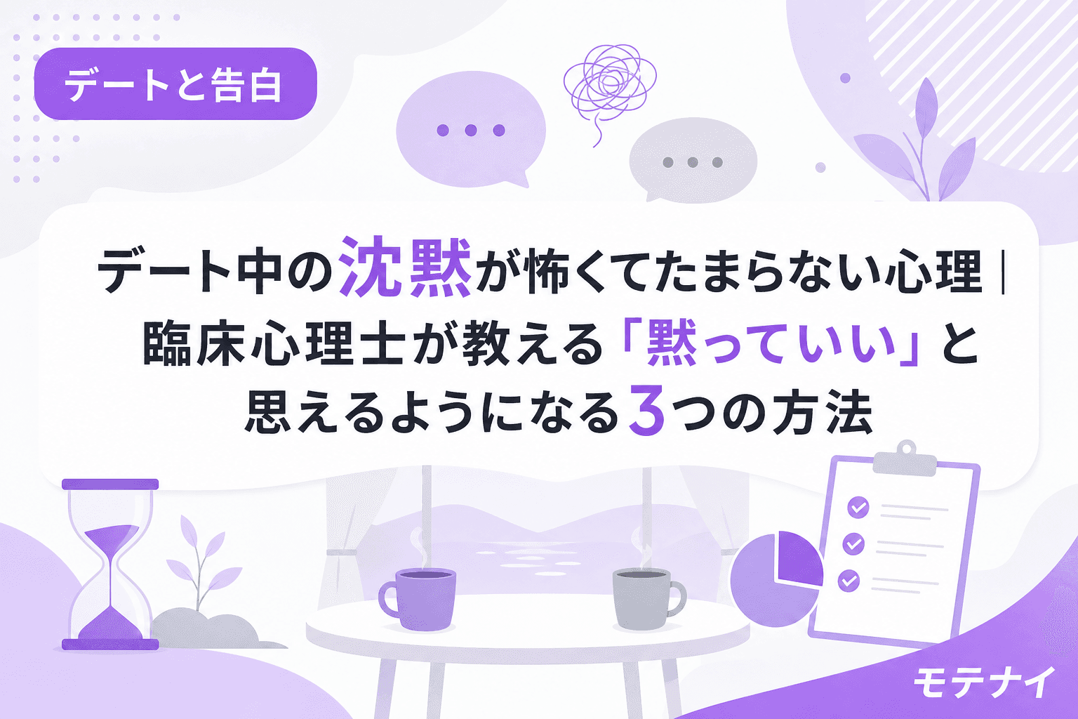 デート中の沈黙が怖くてたまらない心理|臨床心理士が教える「黙っていい」と思えるようになる3つの方法
