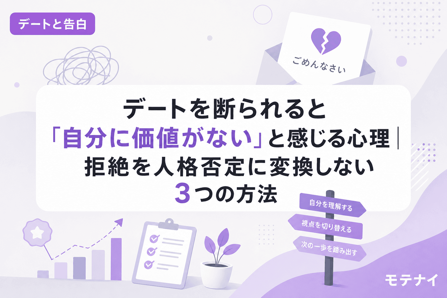 デートを断られると「自分に価値がない」と感じる心理|拒絶を人格否定に変換しない3つの方法