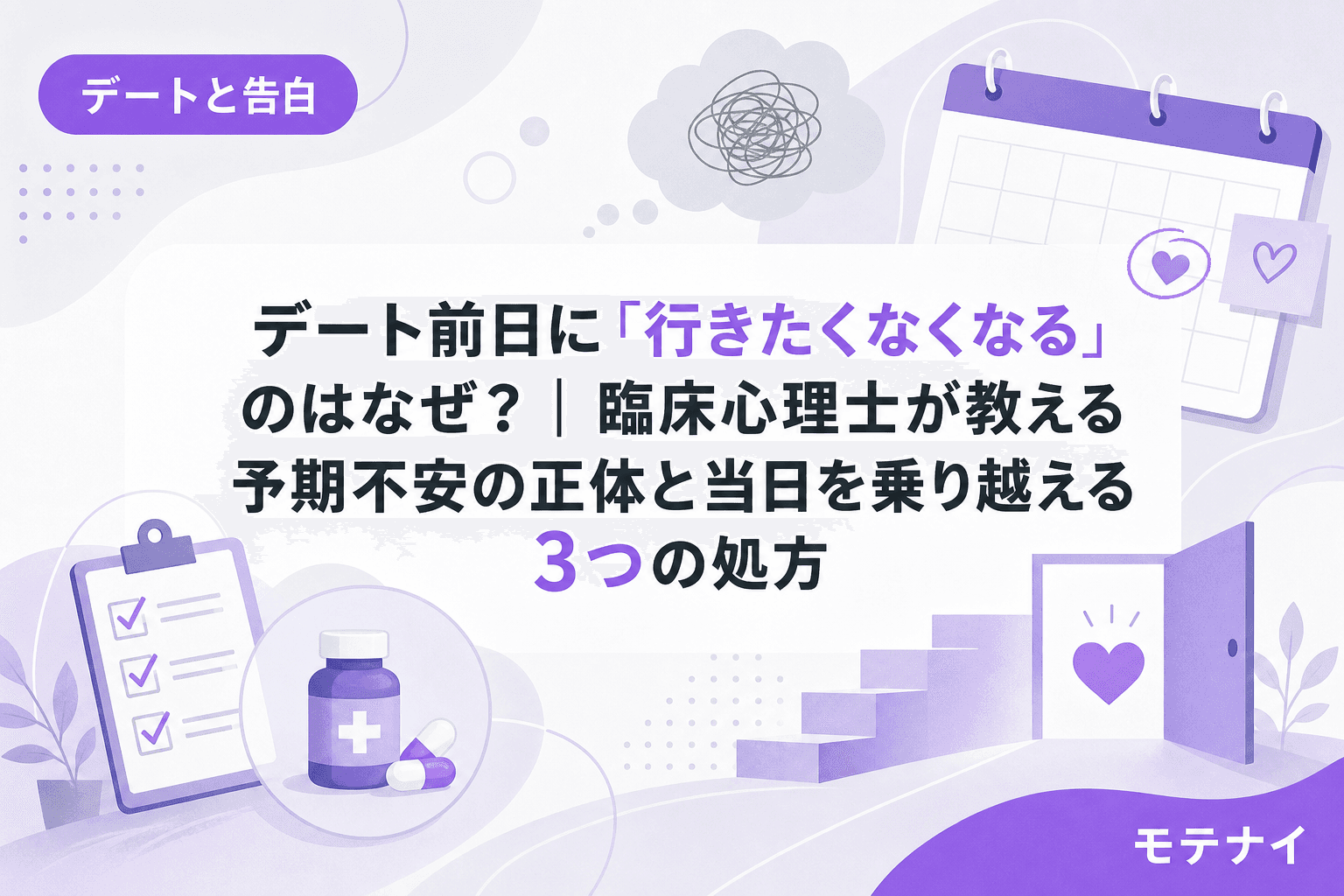 デート前日に「行きたくなくなる」のはなぜ?|臨床心理士が教える予期不安の正体と当日を乗り越える3つの処方