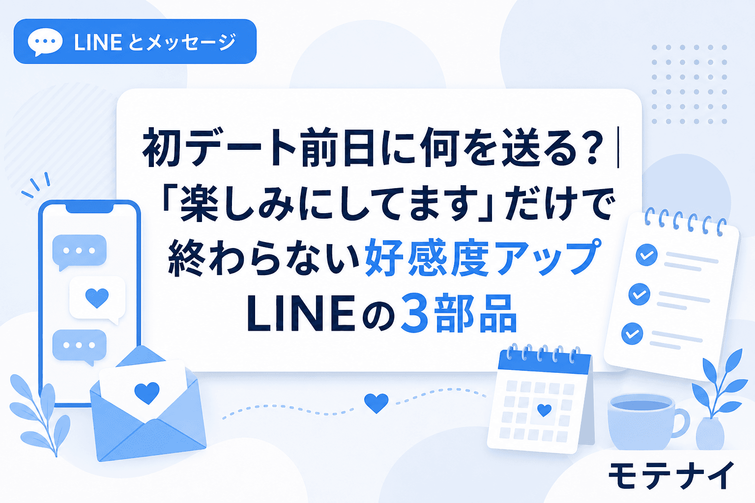 初デート前日に何を送る?|「楽しみにしてます」だけで終わらない好感度アップLINEの3部品