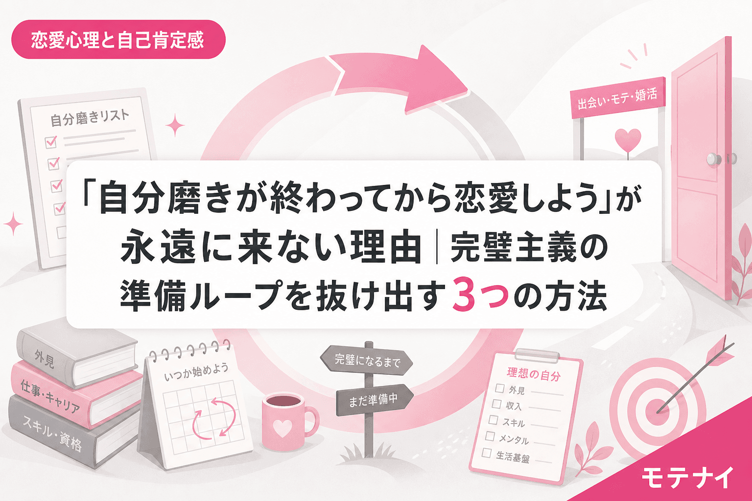 「自分磨きが終わってから恋愛しよう」が永遠に来ない理由|完璧主義の準備ループを抜け出す3つの方法
