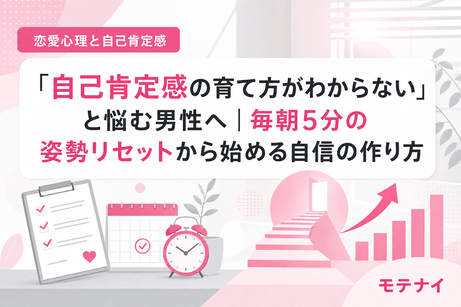 「自己肯定感の育て方がわからない」と悩む男性へ|毎朝5分の姿勢リセットから始める自信の作り方