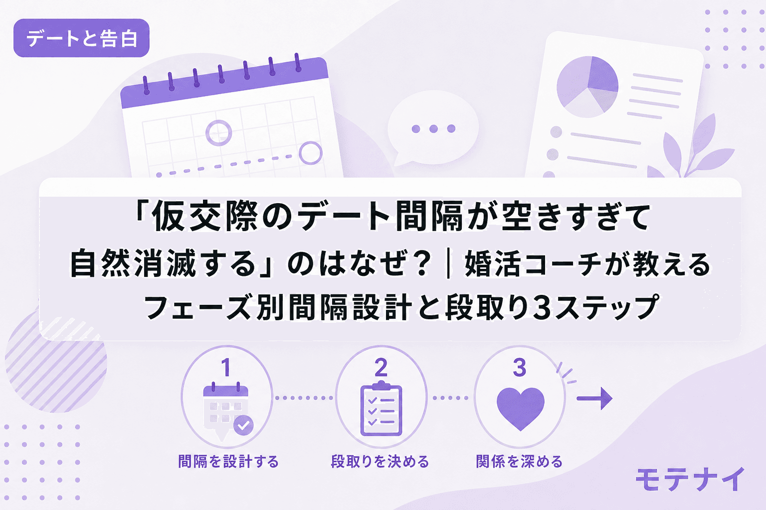 「仮交際のデート間隔が空きすぎて自然消滅する」のはなぜ?|婚活コーチが教えるフェーズ別間隔設計と段取り3ステップ