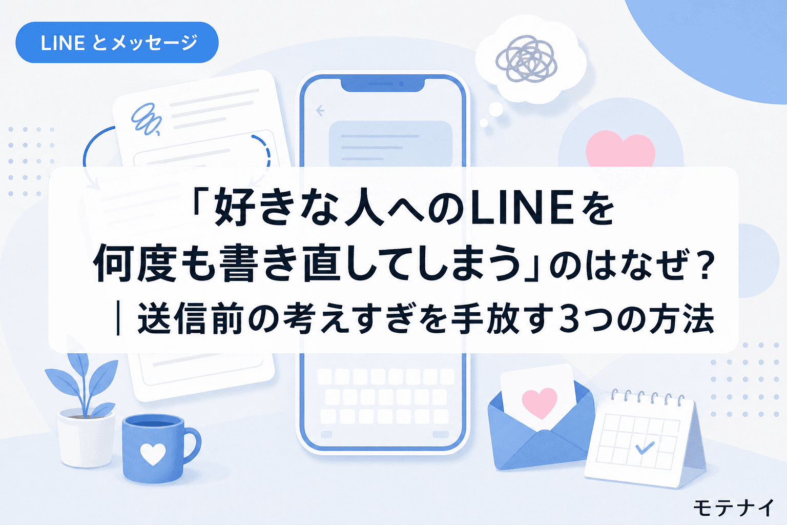 「好きな人へのLINEを何度も書き直してしまう」のはなぜ?|送信前の考えすぎを手放す3つの方法