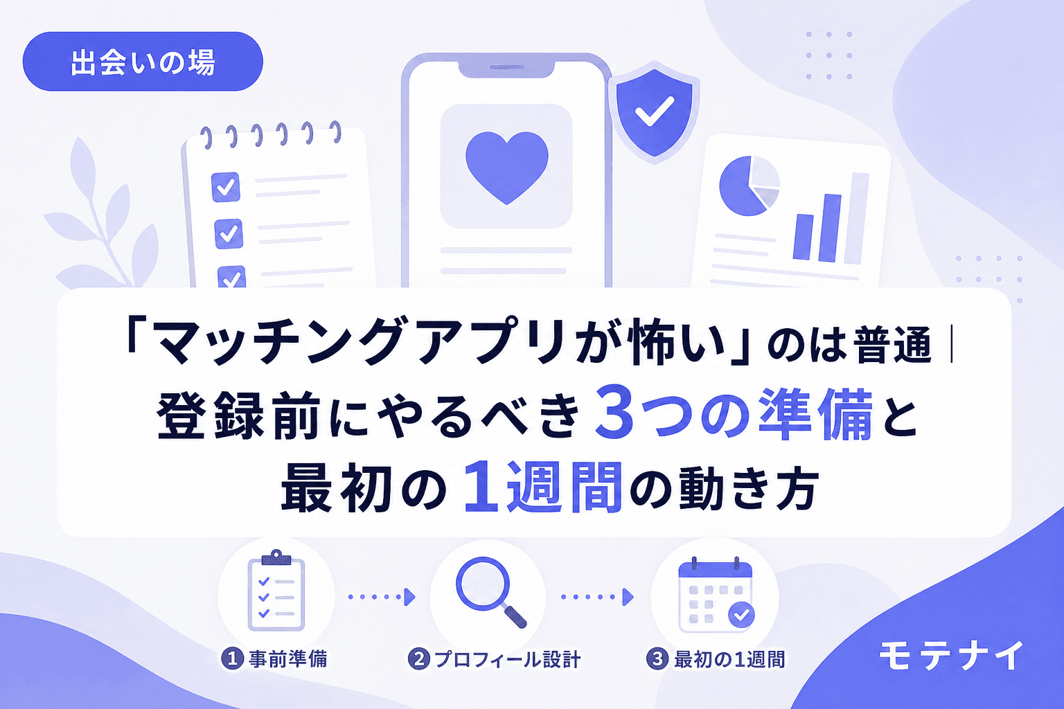 「マッチングアプリが怖い」のは普通|登録前にやるべき3つの準備と最初の1週間の動き方