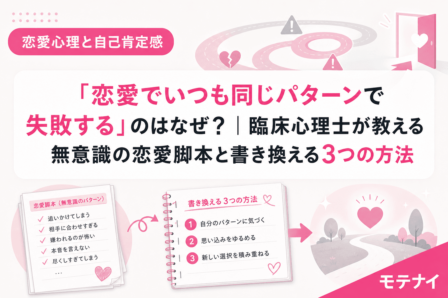 「恋愛でいつも同じパターンで失敗する」のはなぜ?|臨床心理士が教える無意識の恋愛脚本と書き換える3つの方法